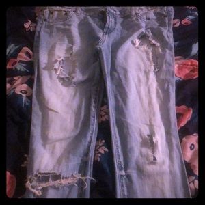 Bebe ripped jeans no stretch